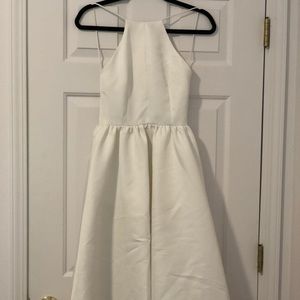 White Backless Midi Dress